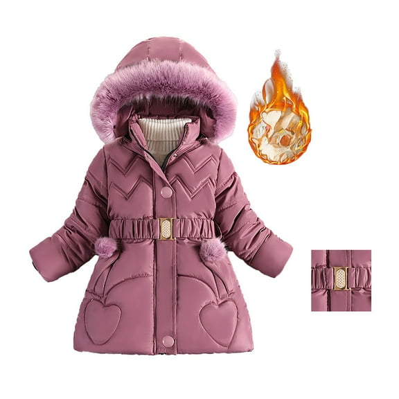 Boys Winter Coats,Kids Puffer Coat Mid-Length Heavyweight with Lined Hooded Warm and Windproof Winter Thicken Coat Grils Winter Coats Size 6-7 Years
