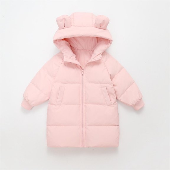 Boys Winter Coats,Kids Puffer Coat with Pocket Zipper Winter Hoodies Coat Long Sleeve Windproof Packable Hooded Puffer Coat Boys Winter Coat Size 10-11 Years