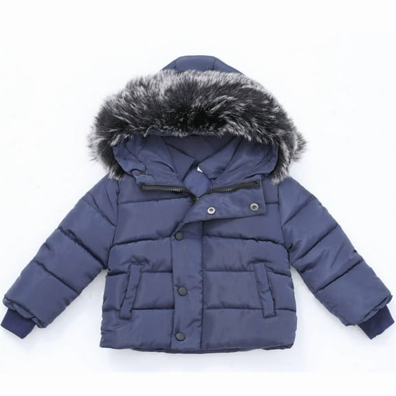 Boys Winter Coats,Kids Puffer Coat with Pocket Zip up Winter Hoodies Coat Warm Windproof Outerwear Coats Boys Coats Size 7-8 Years