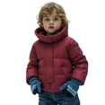thumbnail image 1 of Boys Winter Coats Kids Puffer Jacket with Pocket Zipper Winter Hoodies Coat Solid Color Long Sleeve Kids Winter Jacket Boys Coats Size 9-10 Years, 1 of 8