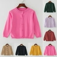 thumbnail image 1 of Boys Winter Coats Size 8-20 Girls' Cardigan with Button Loose Long Sleeve Shrug Sweaters Cropped Uniforms Kids Knit Sweater Outerwear, 1 of 4