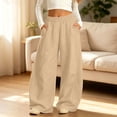 thumbnail image 1 of Boys' Winter Fleece Sweatpants Solid Color Elastic Waist Side Pockets Pleated Sports Trousers Cozy Warm Breathable Everyday Active Pants, 1 of 9