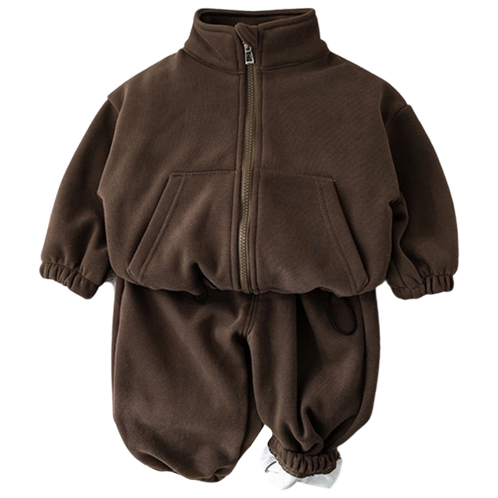 New Best Baby Boy Winter Track Suit In Fleece Stuff I Brown Color main image 0