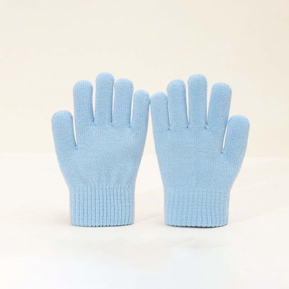 Boys Winter Gloves Fluffy Warm Lined Mittens Girls Knit Gloves for Ages 4-8 Years Boys