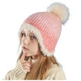 thumbnail image 1 of Boys Winter Hat Knit Winter Beanie Hats with Pompom Ear Flaps Cap Warm Winter Hats for Girls, 1 of 7