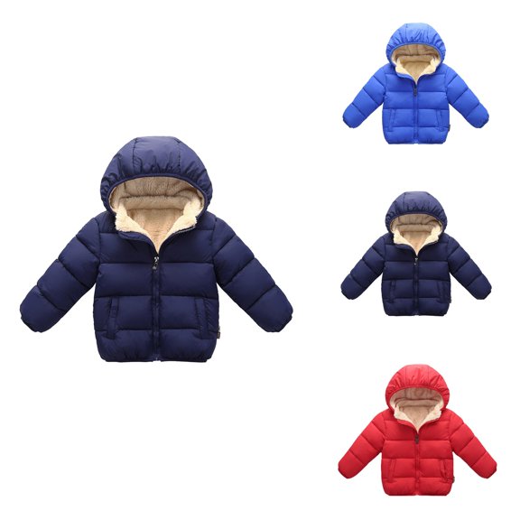 Boys Winter Hooded Jacket, Thick Warm Puffer Coats for Toddler Child Kids, Snow Outerwear