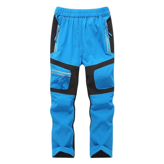 Boys Winter Jacket Windproof Children Outdoor Kids Pants Boys Girls Soft Pants Warm Teensclimbing Pants Sweatpants Enfant New Fall Jackets Winter Outerwear Blue 5-6T