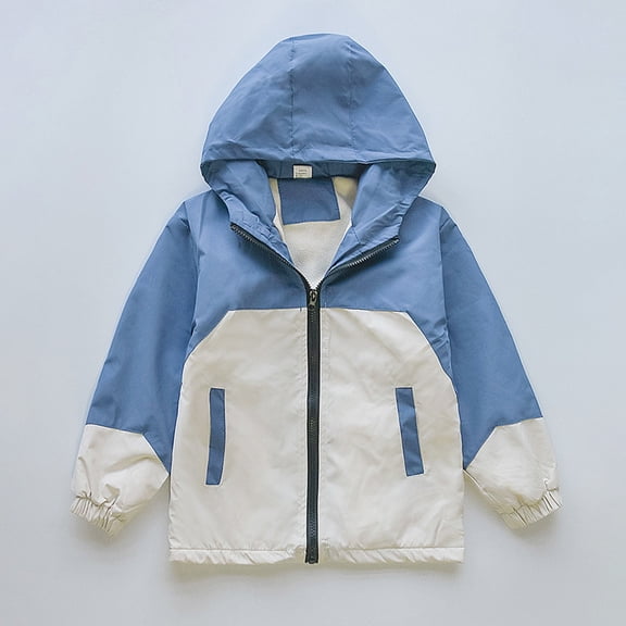 Boys Winter Lined Windbreaker Jacket Thermal Insulated Water Outerwear Coats for Youth Kids