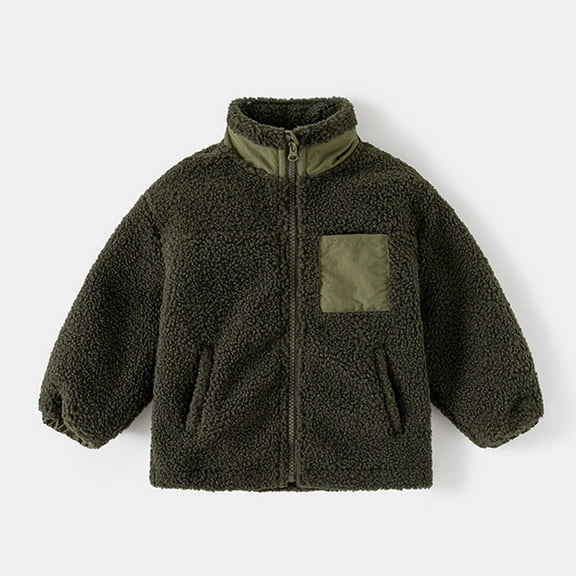 Boys Winter Long Sleeve Zippered Coat Jacket Warm Toddler Outwear for Kids
