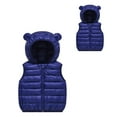 thumbnail image 1 of Boys Winter Navy Puffer Jacket Cute Bear Ears Vest Sleeveless Windproof Down Jacket Compression Vest for Kids Kids Winter Jacket 18-24M, 1 of 3