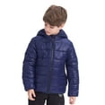 thumbnail image 1 of Boys Winter Puffer Jacket Kids Hooded Quilted Coat Warm Lightweight Water-Resistant with Pockets Navy 3-12 Years, 1 of 7