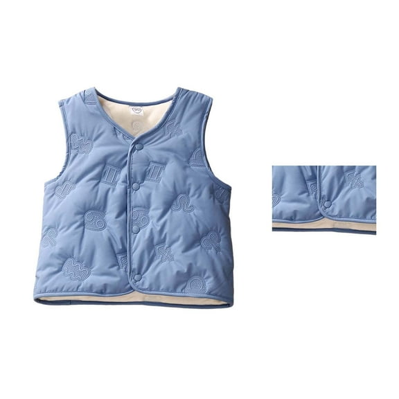 Boys Winter Vest Kids Warm Padded Sleeveless Jacket Thermal Inner Layer Thickened Coat for Outdoor Activities and Daily Wear