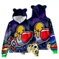 thumbnail image 1 of Boys Wobbly Life 3D Figure Hooide Wobbly Life Cat's Ear Shaped Sweatshirt Fashionable Casual Youth Hooded, 1 of 2
