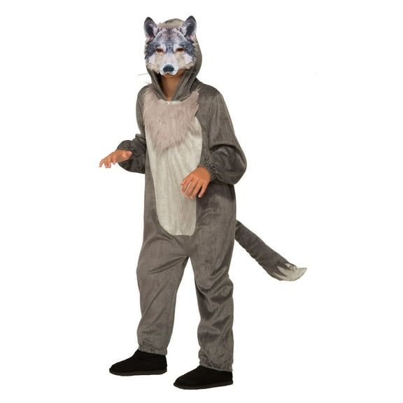 Rubies Gray Wolf Costume for Kids, Unisex Medium