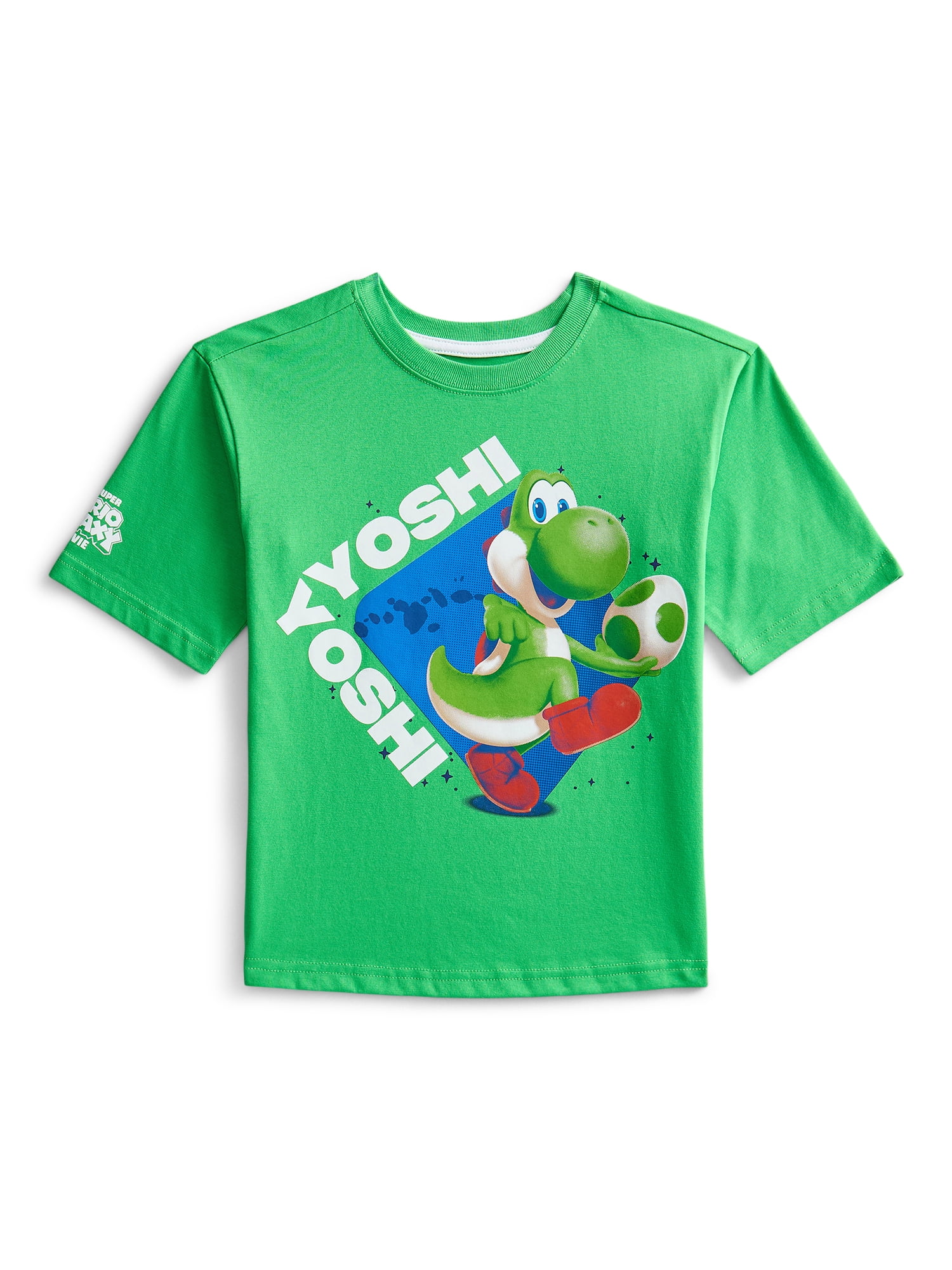Super Mario Galaxy Movie Boys Yoshi Graphic Tee with Short Sleeves, Sizes 4-18