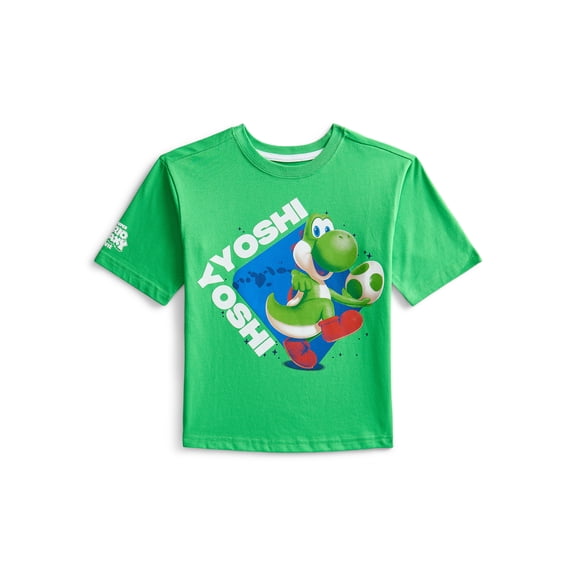 Super Mario Galaxy Movie Boys Yoshi Graphic Tee with Short Sleeves, Sizes 4-18