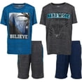 thumbnail image 1 of Boys Youth Big Kids Athletic Active Performance Sports 4 Piece Graphic T-Shirt Top and Basketball Short Set, 1 of 6