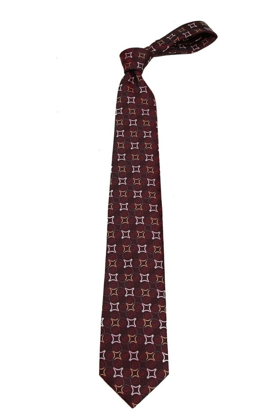 Boys Youth Burgundy Pattern Designer Necktie Ties