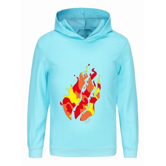 Boys Youth Flame Pullover Hoodie Sweatshirt with Bold Fire Design – Preston Playz Fan Kids Clothing