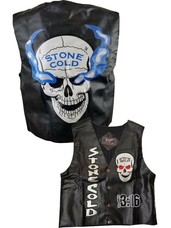Boys Youth Stone Cold Steve Austin 3:16 Skull Vest - YL