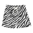 thumbnail image 1 of Boys Zebra Striped Print Swim Shorts, Drawstring Elastic Waist Quick Dry Loose Fit Kids Casual Board Shorts for Summer Beach Pool Daily Play Wear(White,160), 1 of 2