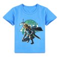 thumbnail image 1 of Boys Zelda Print Cotton Short Sleeve T-shirt Kids Casual Sport Short Sleeve Top, 1 of 2
