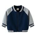 thumbnail image 1 of Boys Zipper Hoodies Size 14-16 Kids Toddler Baby Boys Autumn Winter Jacket Long Sleeve Zip Up Boys Coat Clothes Outwear Z0D-Navy, 18-24 Months, 1 of 7