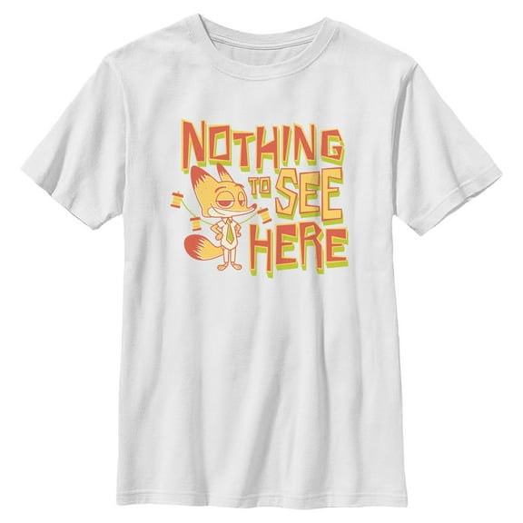 Boys Zootopia 2 Nick Wilde Nothing To See Here T Shirt