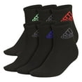 thumbnail image 1 of Boys adidas 6-Pack Superlite Classic Quarter Socks Color: Black Size: 2Y-5Y, 1 of 4