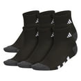 thumbnail image 1 of Boys adidas 6-Pk. Quarter Socks Color: Black Size: 5Y-7Y, 1 of 4