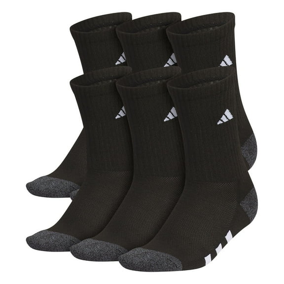 Boys adidas 6-pk. Crew Socks Color: Black Size: 8-9.5