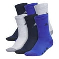 thumbnail image 1 of Boys adidas 6-pk. Crew Socks Color: Heather Blue Size: 8-9.5, 1 of 4