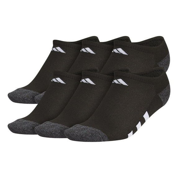 Boys adidas 6-pk. No-Show Socks Color: Black Size: 9-11