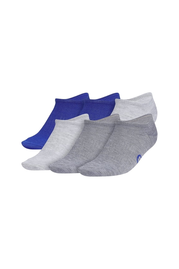 Boys adidas Superlite Classic 6-pk. No-Show Socks Color: Blue Size: 2Y-5Y