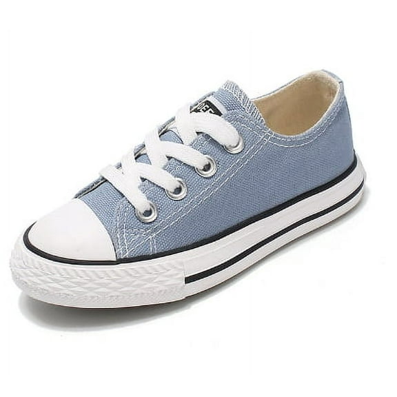 Boys and Girl Low Top Canvas Kids Lace up Sneakers