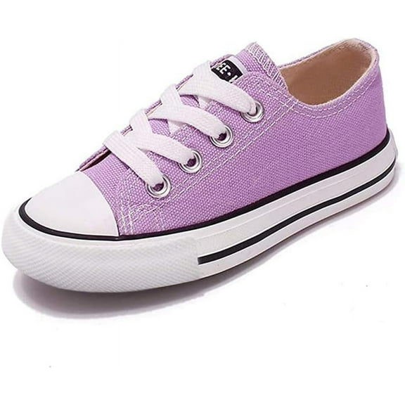 Boys and Girl Low Top Canvas Kids Lace up Sneakers