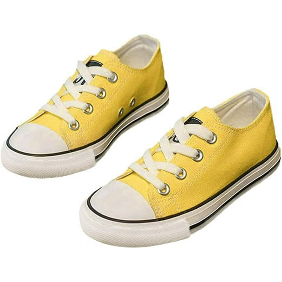 Boys and Girl Low Top Canvas Kids Lace up Sneakers
