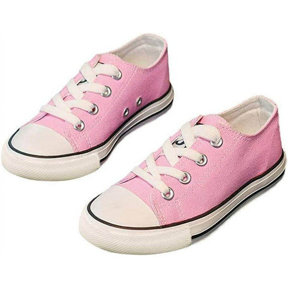 Boys and Girl Low Top Canvas Kids Lace up Sneakers