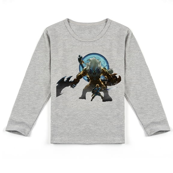 Boys and Girls Causal The Legend of Zelda Long Sleeve T-shirt with Novelty Print, Great for Season