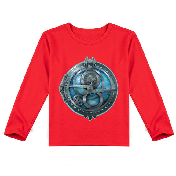 Boys and Girls Causal Trollhunters Long Sleeve T-shirt with Novelty Print, Great for Season