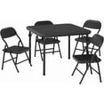 thumbnail image 1 of Boys and Girls Folding Table and Chairs Set of 3, Portable Table and Chair with Pu Soft Cushion,Suitable for Eating,Reading and Playing, 1 of 10