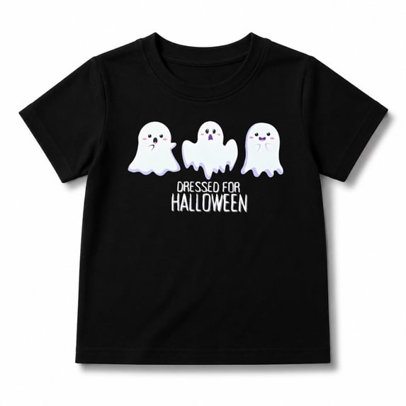 Boys and Girls Funny Halloween Dressed for Halloween Ghost Graphic T-Shirt for Kids