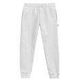 thumbnail image 1 of Boys and Girls Lightweight Soft Cotton Fleece Pocket Jogger | White, 1 of 4