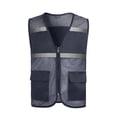 thumbnail image 1 of Boys and Girls Mesh Safety Vest Zipper Front Volunteer Uniform Vest Reflective Breathable Running Vest with Pockets, 1 of 7