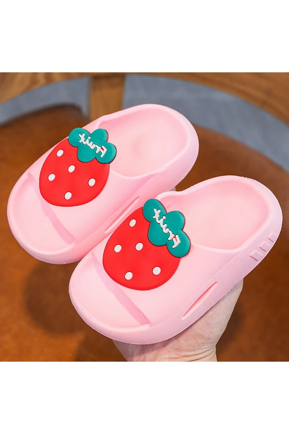 Boys and Girls Non-Slip Shower Slippers Open Toe Cartoon Slippers