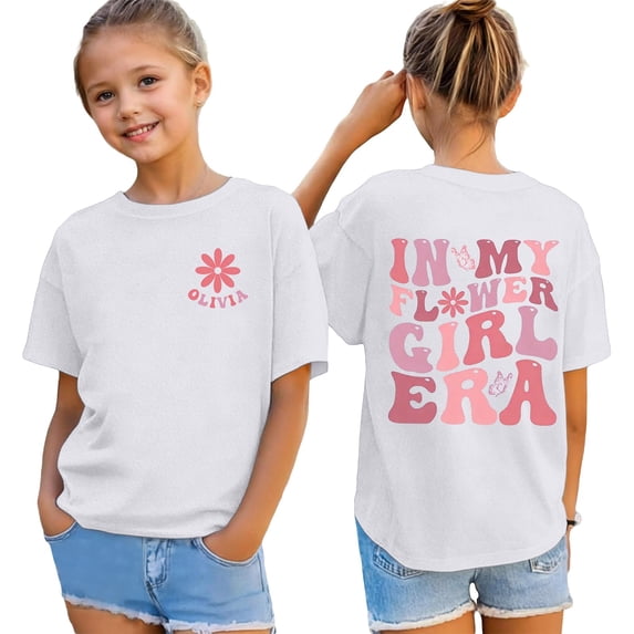 Boys and Girls Short Sleeve T Shirts Trendy Casual Girls Tops Size 8 Print Crewneck Tees Shirts Unisex Kids Graphic Tees Size 8-9 Years,2-White