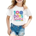 thumbnail image 1 of Boys and Girls Short Sleeve Tops Trendy Casual Boys Shirts Size 7 Printed Loose Fit T-Shirts Basic Cotton Tops Graphic Tees Size 2-3 Years,2-White, 1 of 4