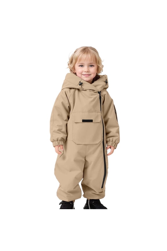 Boys and Girls Snow & Rain Suit - Muddy Buddy Waterproof Coverall One Piece Weather Resistant Jacket