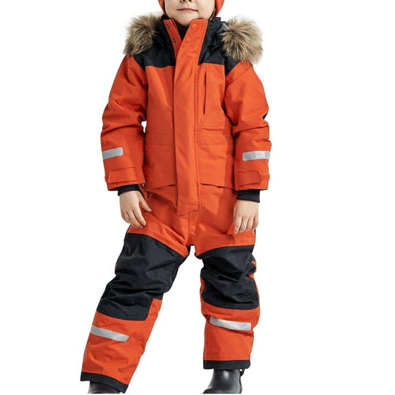 Boys' and Girls' Snow Suit Insulated Waterproof Ski Suits Overalls Jumpsuit
