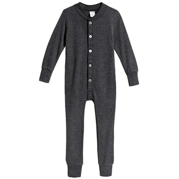 Boys and Girls Soft Cozy Thermal One- Piece Union Suit | Black